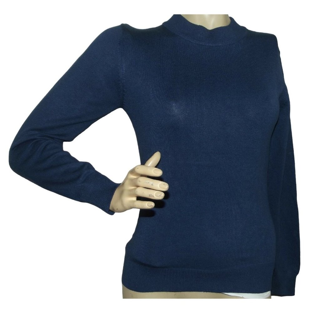 Ounce Sweater Womens Size Medium Teal Blue Long Sleeve Crew Sweater m